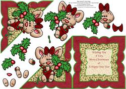 Merry Christmouse All in One Over the Edge Card
