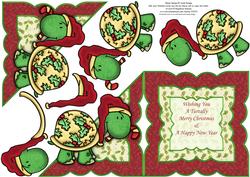 Turtally Merry Christmas All in One Over the Edge Card