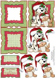 Christmas Furry Friends Easel & Optional Decoupage