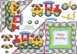 Train All in One Over the Edge Card