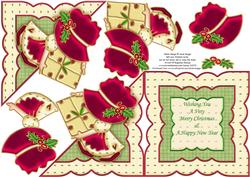 Christmas Sunbonnet Girl All in One Over the Edge Card