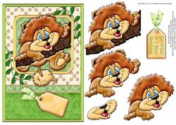Go Wild! Humorous Lion Topper & Decoupage