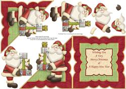 Santa All in One Over the Edge Christmas Card