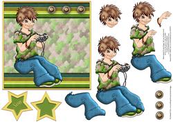 Teen Gamer Topper and Decoupage