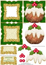 Christmas Pudding Easel & Optional Decoupage