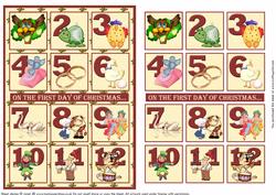 12 Days of Christmas Card Toppers