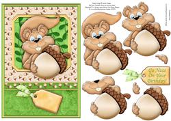 Go Nuts on Your Birthday Topper & Decoupage