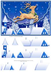 Above the Rooftops Christmas Mock Envelope & Decoupage