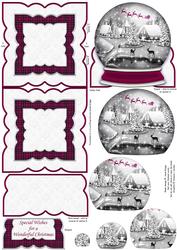Christmas Eve Snow Globe Easel Card