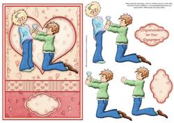 Engagement Card Topper & Decoupage