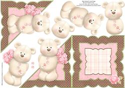 Shy Bear with Roses Over the Edge & Decoupage