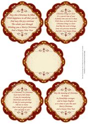 Christmas Verses Toppers or Insert Plaques