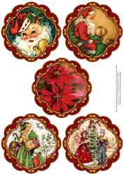 Vintage Christmas Scene Toppers Match My Verses