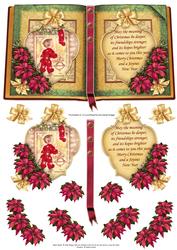 Waiting for Santa Christmas Book Decoupage