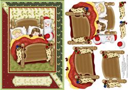 Christmas Eve Santa Arrives Topper & Decoupage