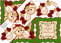 Christmas Baubles All in One Over the Edge Card
