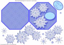 Snowflakes Hexagon Shaped Card