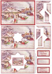Christmas Train Star Shape Inverted Pyramid