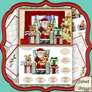 Santa at Home Christmas 3D Decoupage Kit