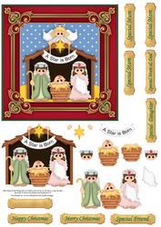 Christmas Nativity Topper & Decoupage