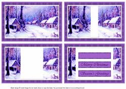 Lilac Winter Scene Tunnel Stepper