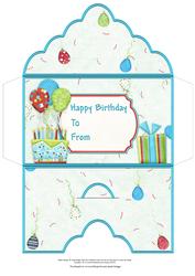 Birthday Cake Money Wallet Gift Envelope