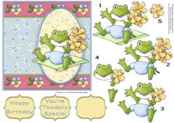Toadally Special Birthday or Valentine Decoupage