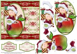 Merry Christmas Teacher Topper & Decoupage