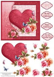 Valentine or Anniversary Heart Decoupage