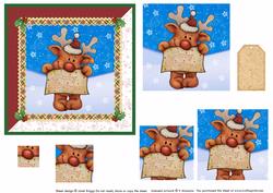 Rudolph Card Front & Pyramage