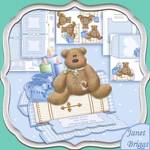 Christening Boy Easel Card Kit