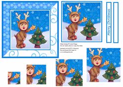 Dress Up Rudolph Card Front Pyramage