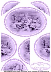 Winter Sleigh Ride Oval Side Stacker