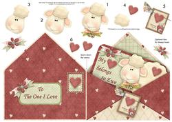 Heart Belongs to Ewe Envelope Shape Card
