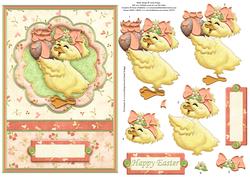 Easter Chick & Egg Topper & Decoupage