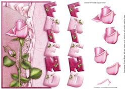 Rose for Friend Over the Side Card Front
