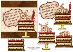 Eat More Chocolate! Birthday Decoupage