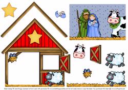 Nativity Decoupage or Shape Card