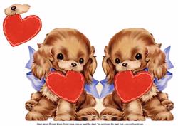 Valentine's Day Dog Shaped Card