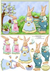 Easter Egg Hunt Decoupage. Find the Eggs