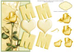 Mum & Lemon Rose Over the Side Card