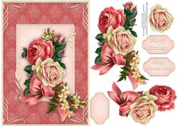 Vintage Roses Card Front & Decoupage