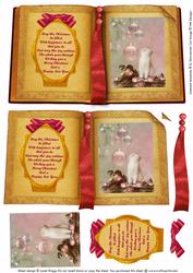 Christmas Book Topper with Kitten & Baubles