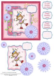 Birthday Girl Let's Party Quick Card