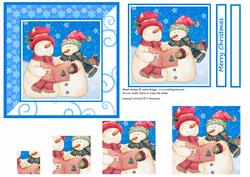 Singing Snowmen Card Front & Pyramage
