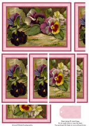 Vintage Pansies Side Stacker