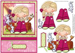 Flowers for Izzy Card Front & Decoupage