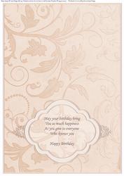 Birthday Insert Capuccino for Landscape Cards