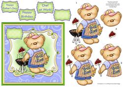 Bbq Chef Grill King Topper & Decoupage