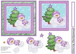 Pastel Snowman Topper & Decoupage